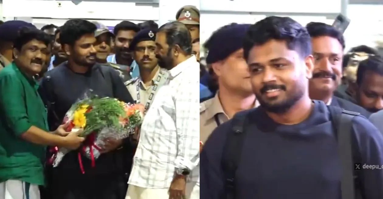 MIRAR: Sanju Samson recibe una gran bienvenida en el aeropuerto de Thiruvananthapuram después de una brillante actuación en la Copa del Mundo T20 2026
