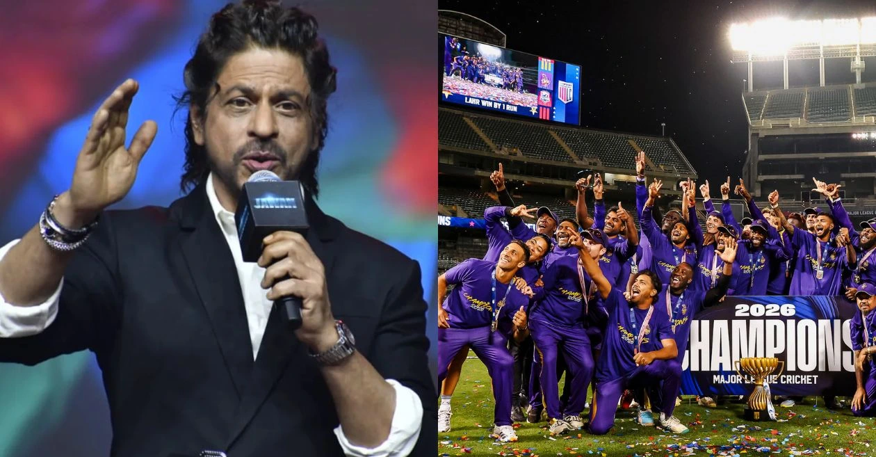 Shah Rukh Khan celebra cuando LA Knight Riders gana su primer título de Major League Cricket