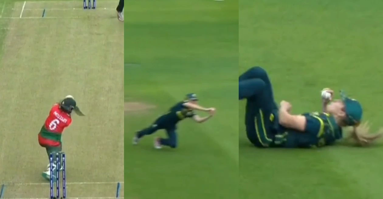MIRAR: Sophie Molineux realiza una impresionante captura en picado para enviar a Sobhana Mostary al choque entre AUS y BAN en la Copa Mundial Femenina T20 2026