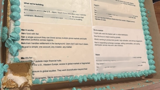 Una startup imprime brea en un pastel gigante y lo envía a una empresa de capital riesgo para asegurar una inversión de 5 millones de dólares