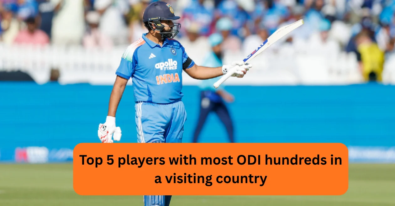 Los 5 mejores jugadores con más cientos de ODI en un país visitante con Rohit Sharma