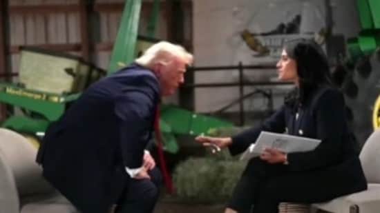 Trump es golpeado por acusaciones de pañales mientras lucha por ponerse de pie durante la entrevista con Kristen Welker