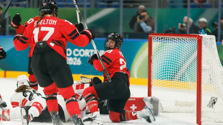 Cuadro de puntuación de Canadá vs Suiza: estadísticas completas del juego de semifinales de hockey femenino olímpico de 2026