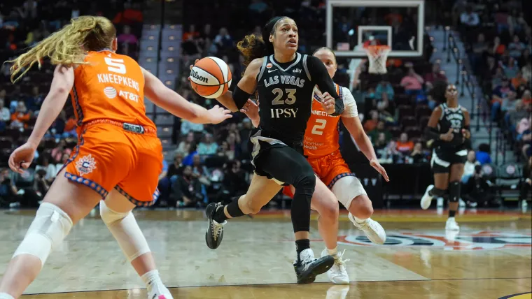 Chennadie Carter de Aces es la segunda jugadora en la historia de la WNBA con un juego similar y lo demostrará en Las Vegas