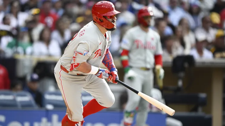 Kyle Schwarber de los Filis no ha completado una historia personal desde el segundo juego de su carrera en la MLB.