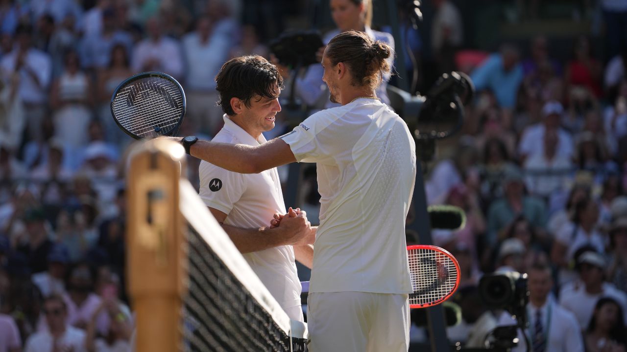 Taylor Fritz perdió ante Alexander Zverev en cuartos de final de Wimbledon