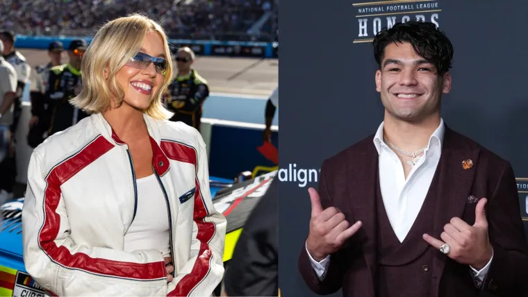 Sydney Sweeney posa vestida solo de negro y medias en medio de rumores de citas con Puka Nakua