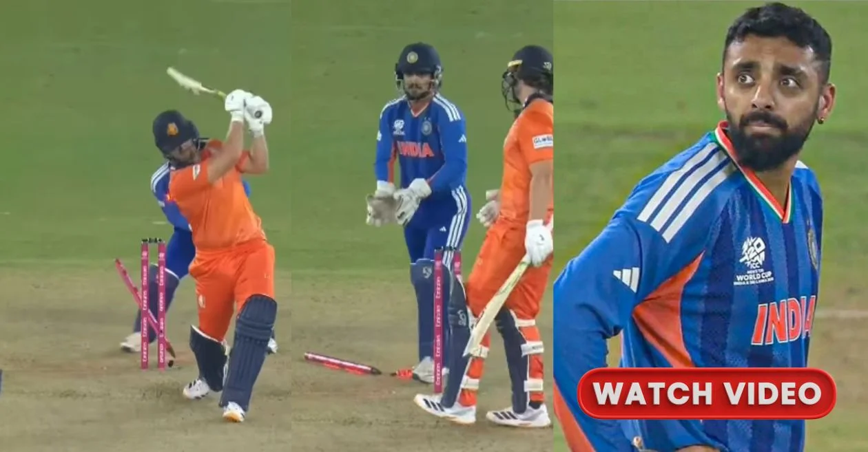 Copa del Mundo T20 2026 (MIRAR): Varun Chakaravarthy golpea el muñón de Max O’Dowd con una pelota que no se puede jugar durante el choque IND vs NED