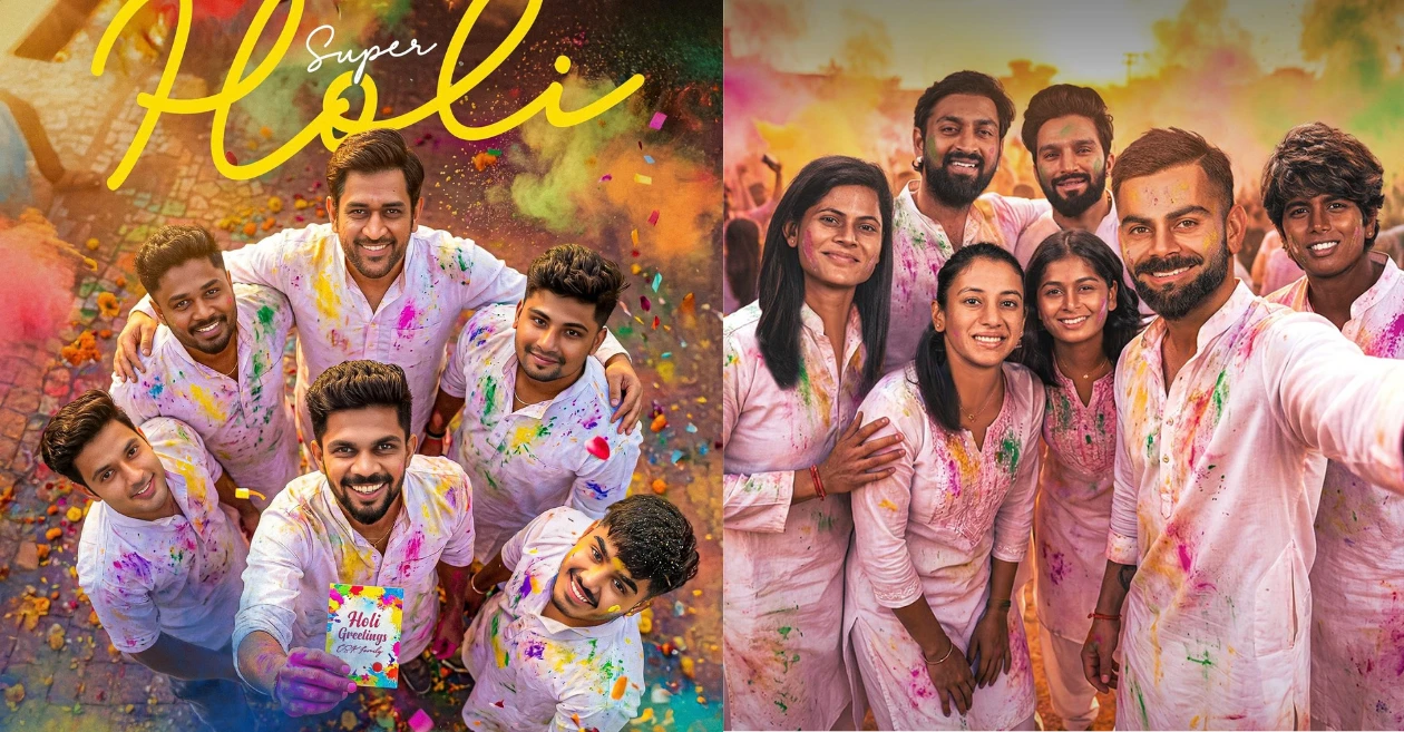 Virat Kohli y las franquicias de IPL extienden los deseos de Holi a los fanáticos mientras la fraternidad de cricket celebra el festival de los colores.