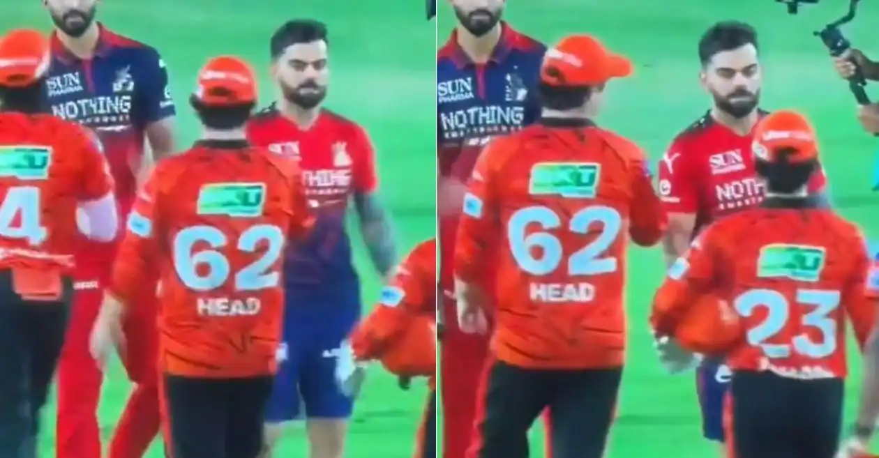 MIRAR: Virat Kohli ignora el apretón de manos con Travis Head después del choque entre SRH y RCB en IPL 2026