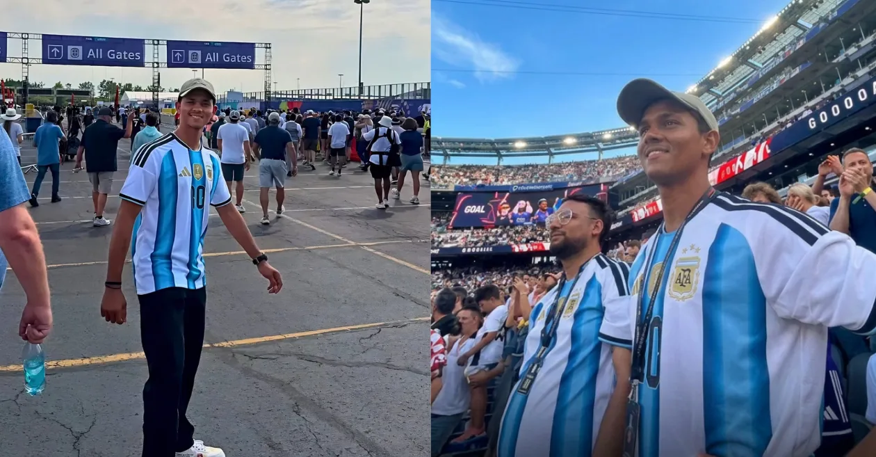 MIRA: Yashasvi Jaiswal con la camiseta de Lionel Messi durante su actuación en el Mundial de la FIFA