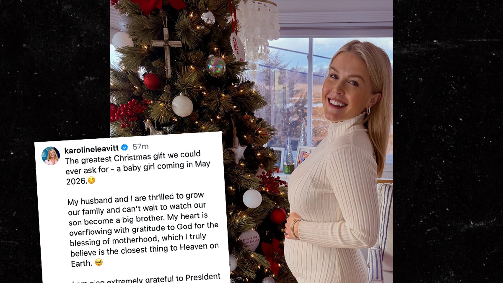 Karoline Leavitt, secretaria de prensa de la Casa Blanca, embarazada de su segundo hijo