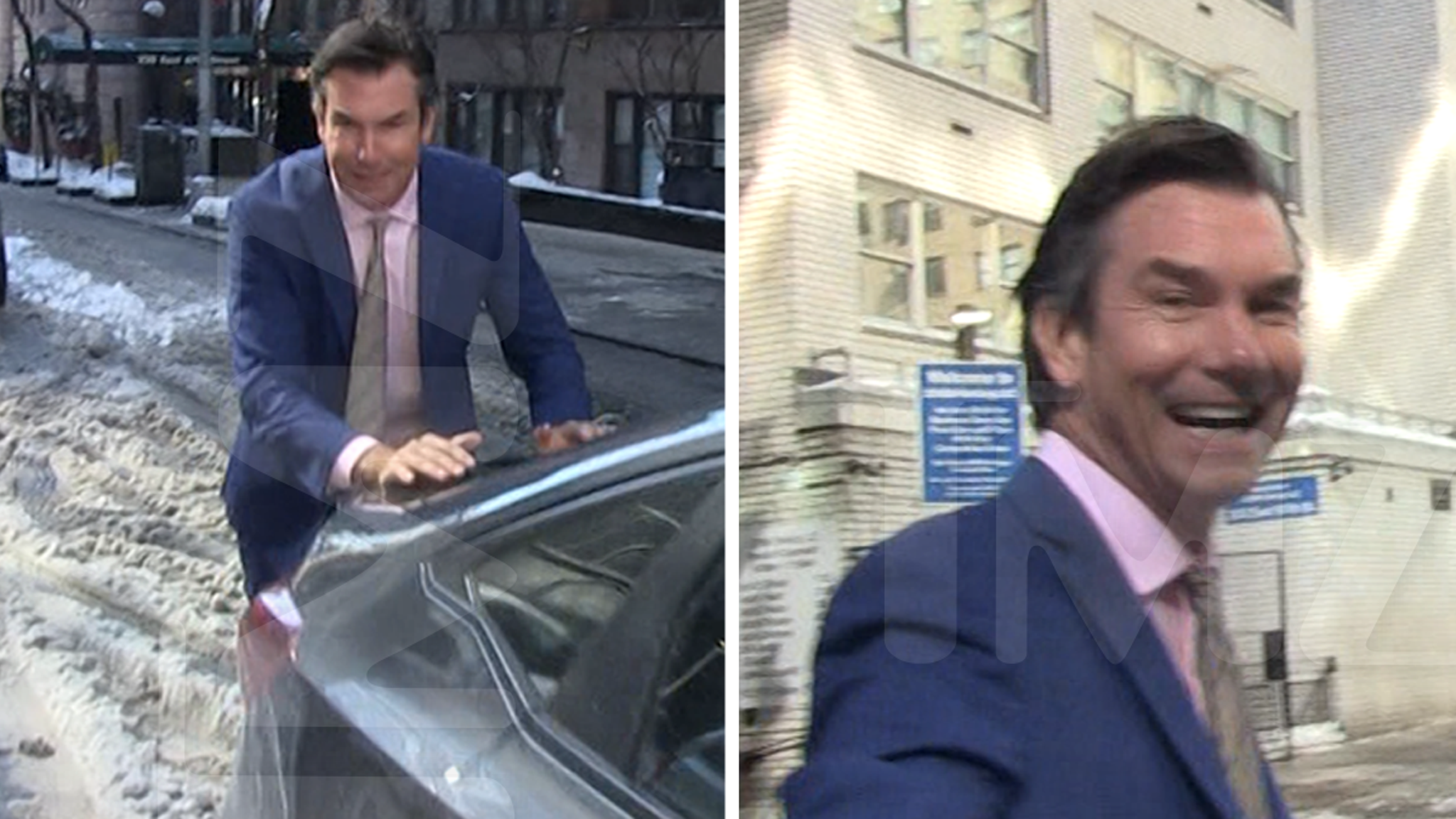 Jerry O’Connell ayuda a TMZ a sacar su coche de la nieve en Nueva York, en vídeo
