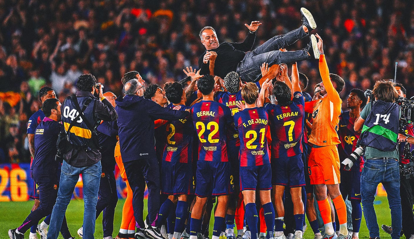 El afligido Hansi Flick lleva al Barcelona al título de La Liga con una victoria sobre el Real Madrid