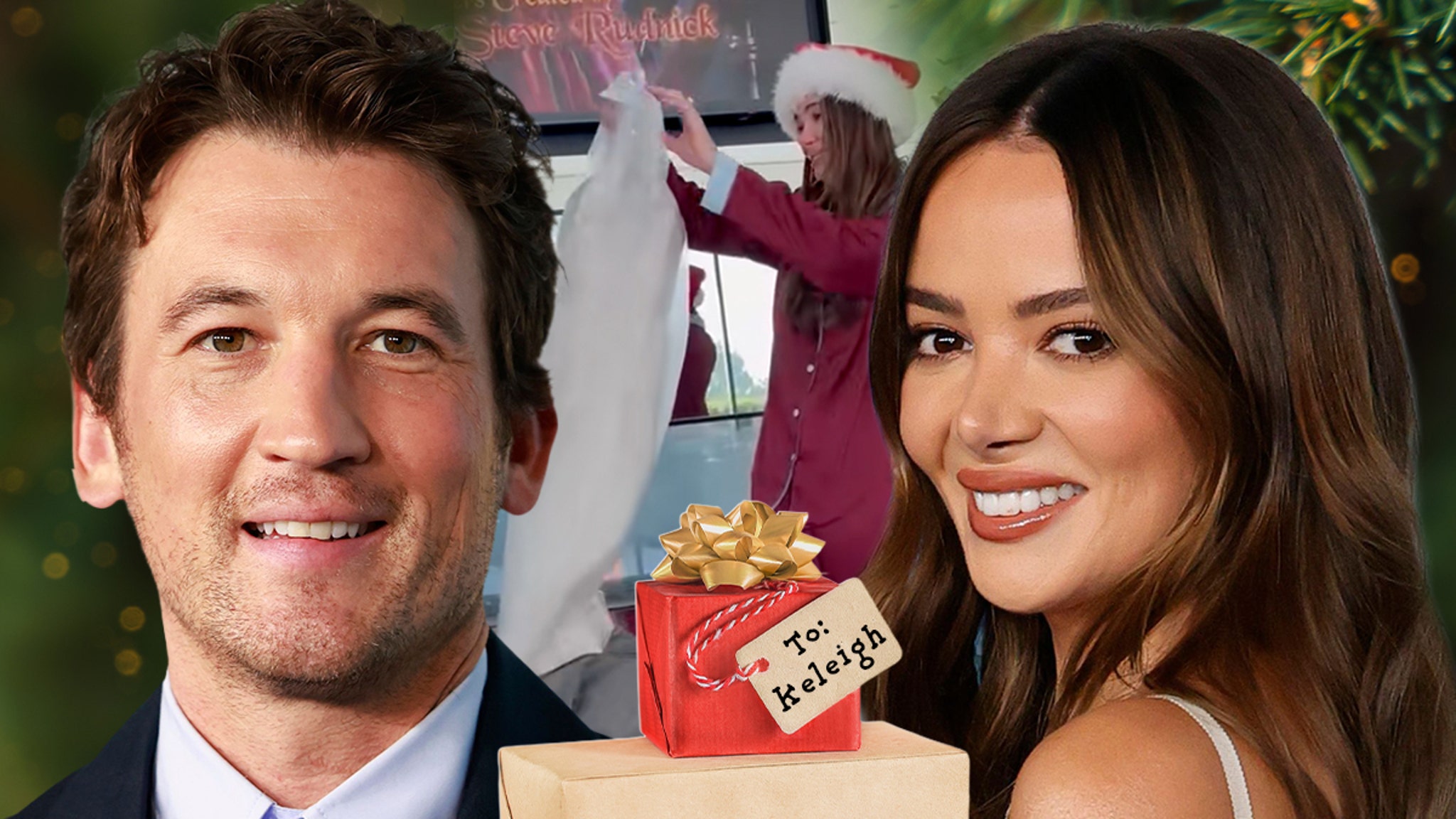 Miles Teller rehace el vestido de novia de su esposa Keleigh después de quemarse en el fuego