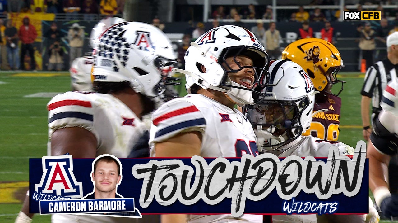 Noah Fifita encuentra a Cameron Barmore para un touchdown de 9 yardas, dándole a Arizona la ventaja sobre Arizona State