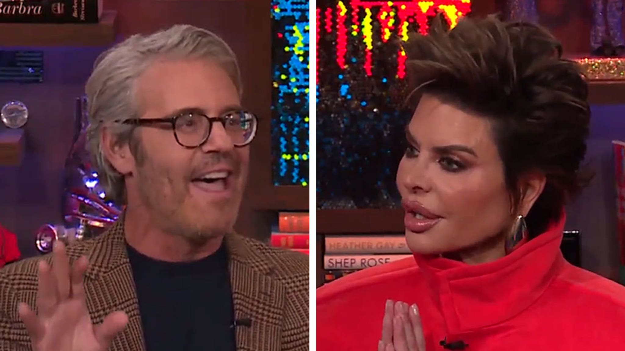 Andy Cohen parece hacer las paces con Lisa Rinna después de quemar su libro