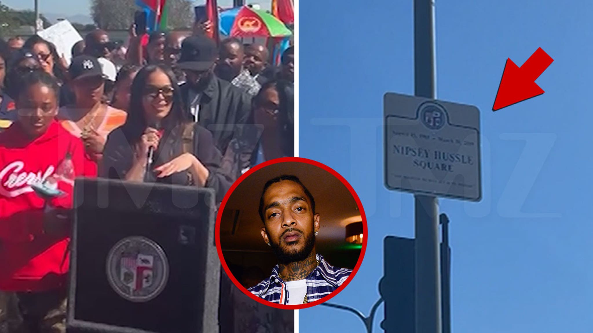 El emotivo tributo de Lauren London a Nipsey Hussle mientras Los Ángeles le dedica Intersection
