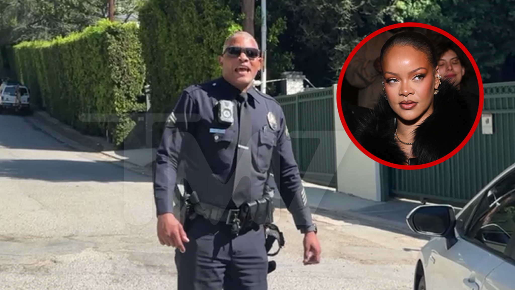La casa de Rihanna rodeada por la policía mientras continúa la investigación sobre el tiroteo