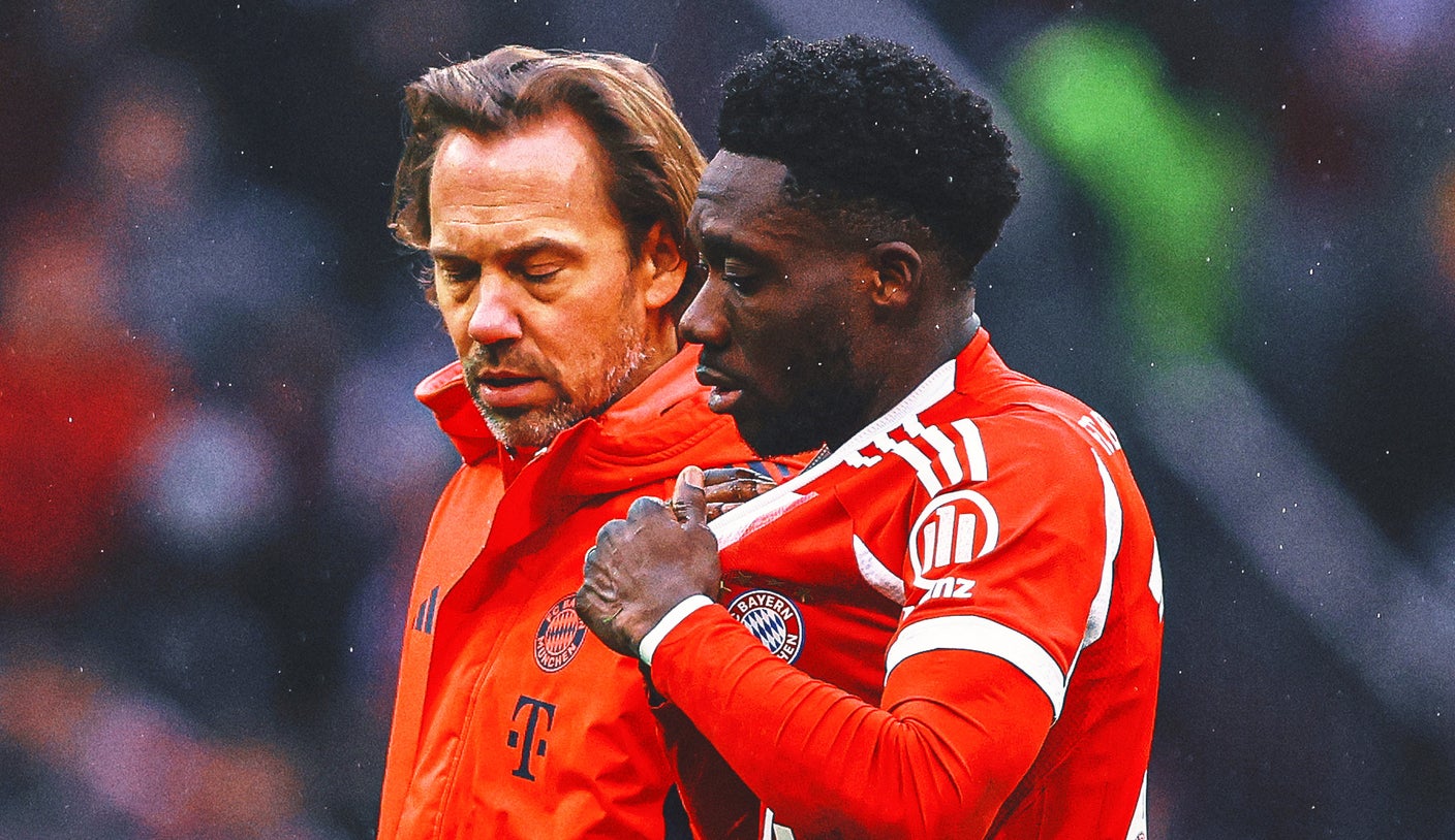 El capitán de Canadá, Alphonso Davies, cojea por una lesión en el tendón de la corva en la victoria del Bayern