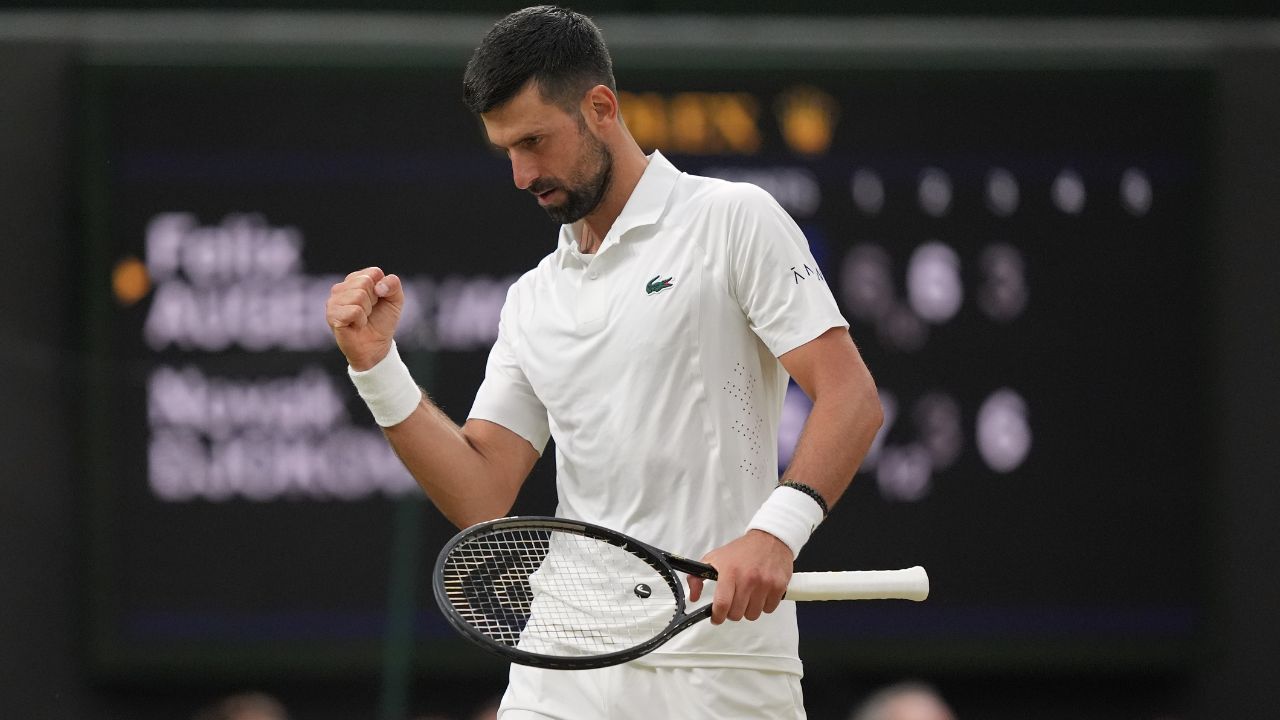Novak Djokovic derrotó a Felix Auger-Aliassime en impresionantes cuartos de final de Wimbledon