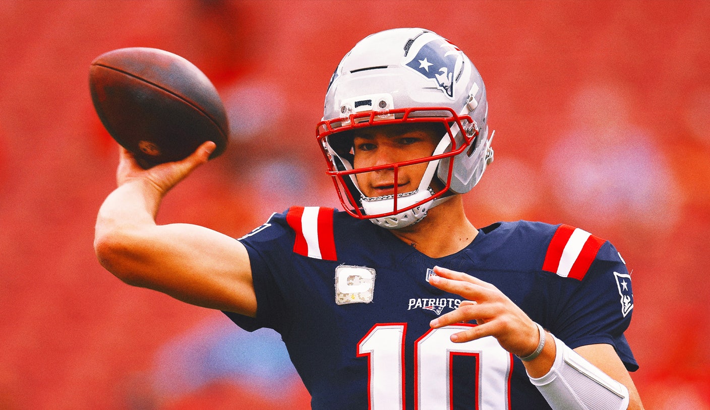 Probabilidades de la NFL 2025: público golpeando al pilar de Drake Maye, Patriots en TNF