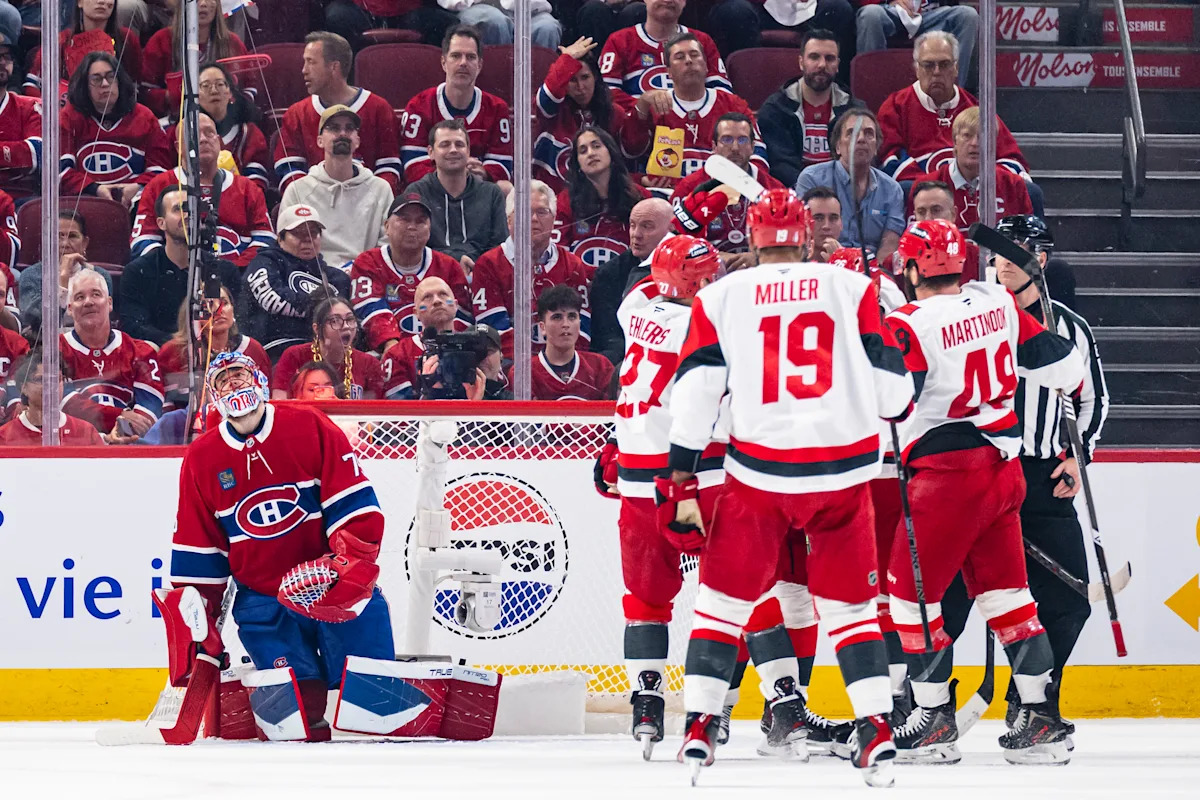Los Montreal Canadiens son eliminados después de una derrota dominante ante los Hurricanes, mientras la sequía de la Copa Stanley de Canadá se extiende a 33 años.