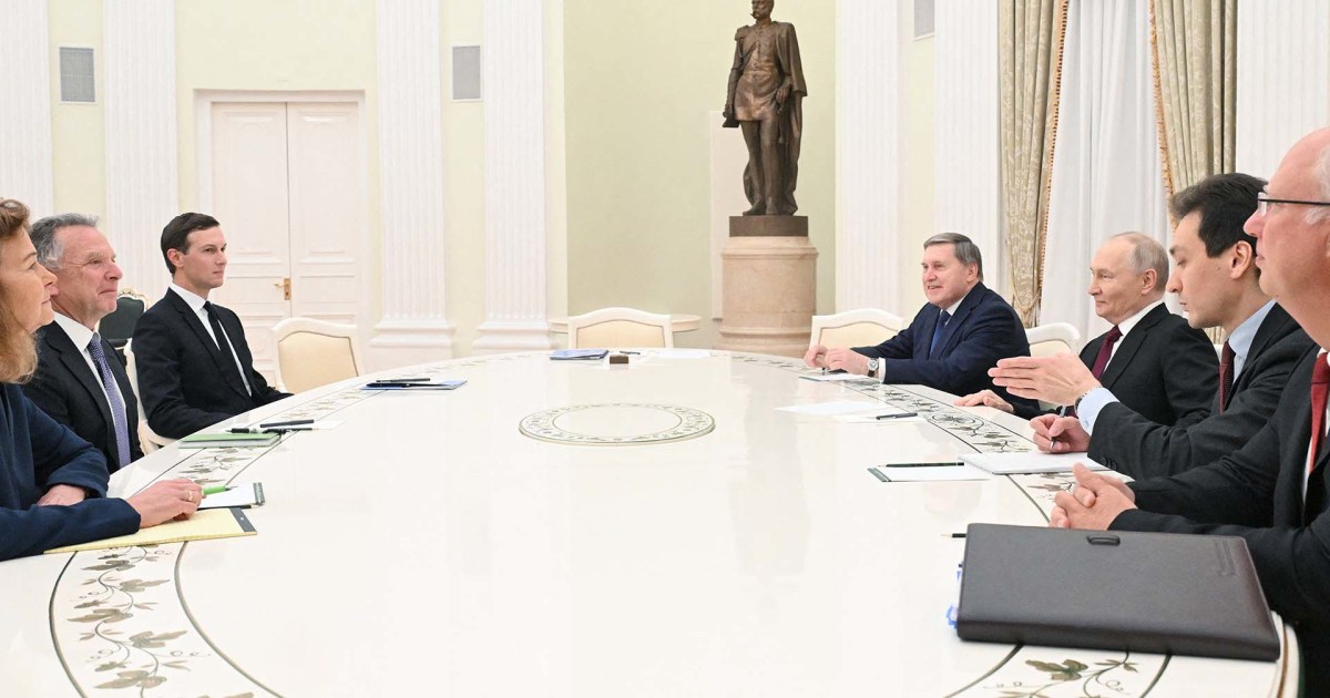 Witkoff y Kushner se reúnen con Putin en Moscú para conversaciones de paz en Ucrania