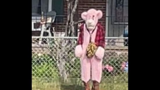 “¿Qué va a hacer…?” »: Un personaje aterrador con un extraño disfraz rosa que ‘persigue’ a niños genera pánico en Virginia