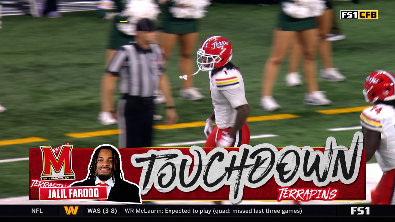 Malik Washington golpea a Jalil Farooq para un touchdown de 24 yardas, reduciendo el déficit de Maryland contra Michigan State