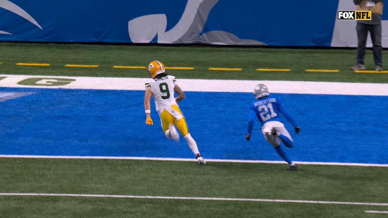 Jordan Love encuentra a Christian Watson para un touchdown de 51 YARDAS contra los Lions | Lo más destacado de la NFL