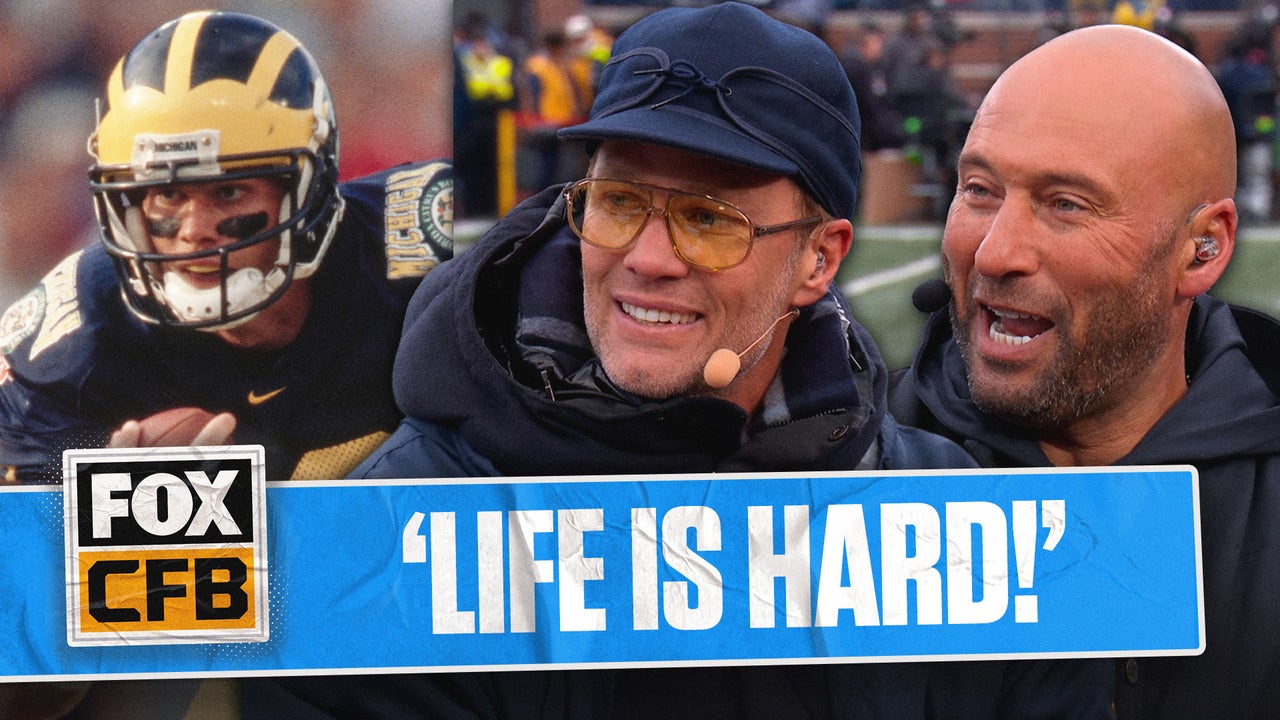 Discurso ELÉCTRICO previo al juego de Tom Brady en Michigan Brady y Derek Jeter hablan LAS MEJORES rivalidades y más