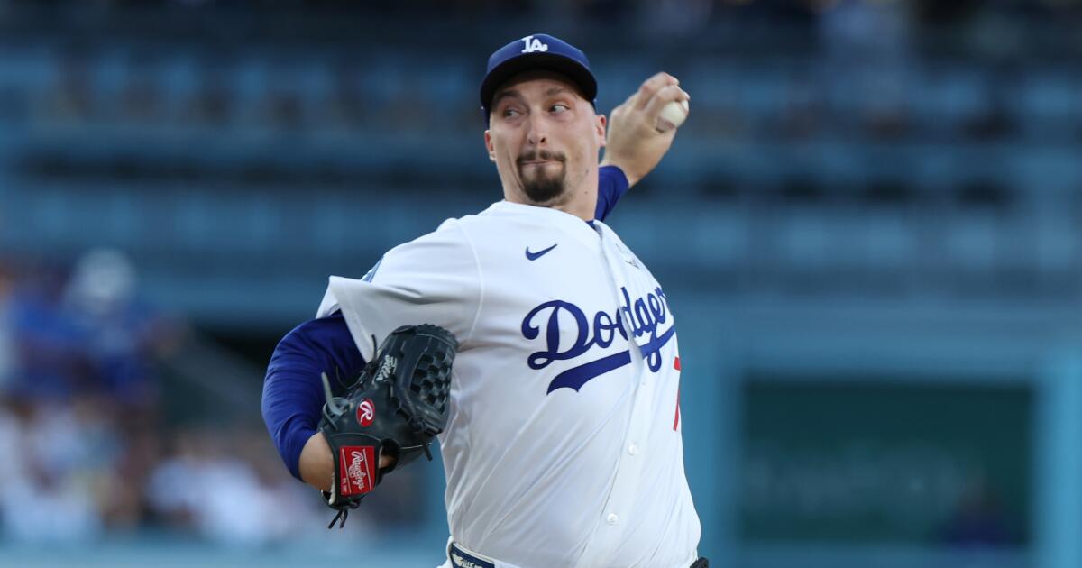 Los Dodgers pusieron a Tyler Glasnow en la lista de lesionados; Blake Snell debutará en 2026