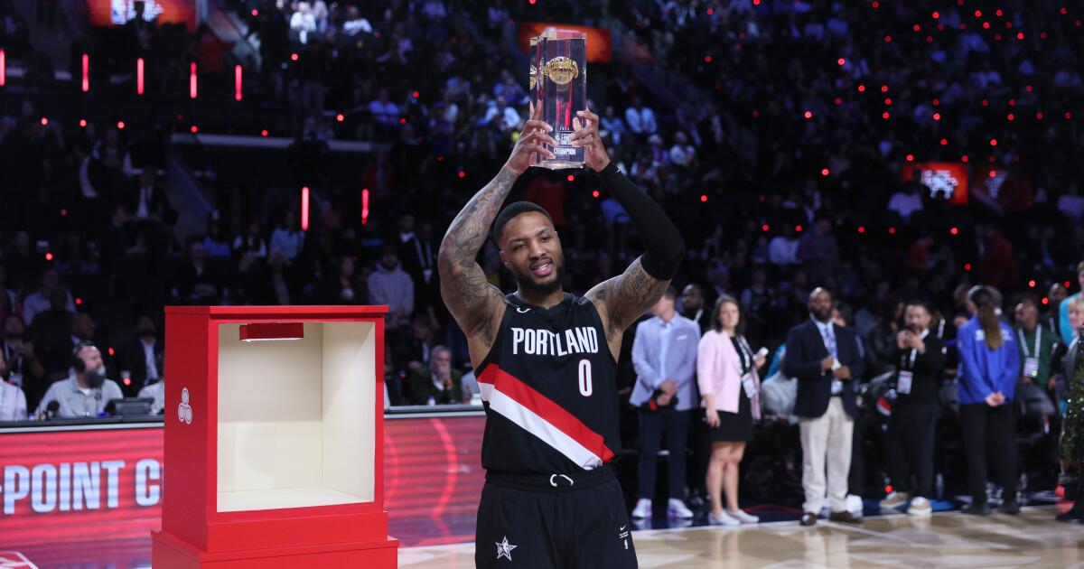 Damian Lillard gana el título de triples y el concurso de mates de Keshad Johnson