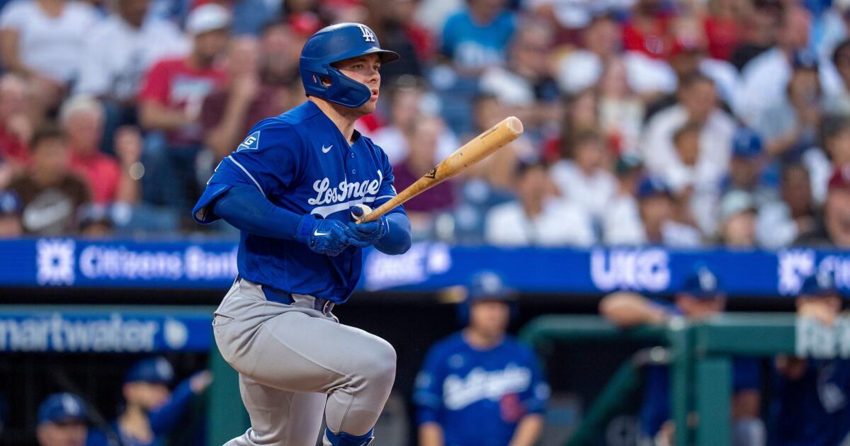 Dalton Rushing colapsó durante la victoria de los Dodgers sobre los Filis