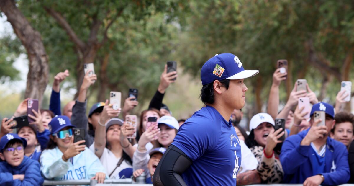 Fotos: Shohei Ohtani, estrellas de los Dodgers entrenando en el entrenamiento de primavera