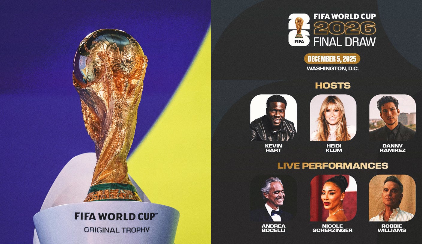 Sorteo de la Copa Mundial de la FIFA 2026: Heidi Klum y Kevin Hart serán coanfitriones del prestigioso evento