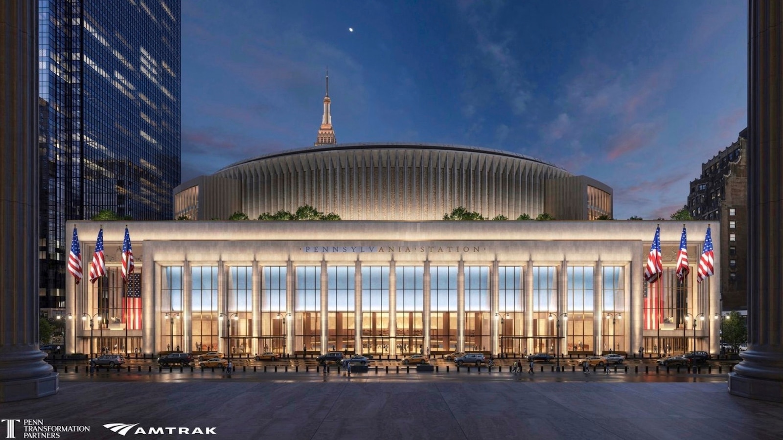 Estación de tren de Nueva York será renovada por 8.000 millones de dólares con columnas, luz solar y el nombre de Trump